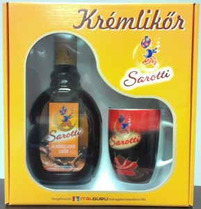 Sarotti Schokoladenlikőr 15% + csésze + dd.