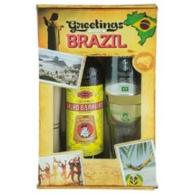   Cachaca Velho Barreiro Silver 39% DD. + pohár + cukor + tömőfa