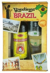 Cachaca Velho Barreiro Silver 39% DD. + pohár + cukor + tömőfa