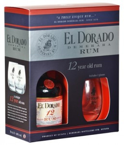 El Dorado 12 years 40% pdd.+ 2 pohár Guyana Rum