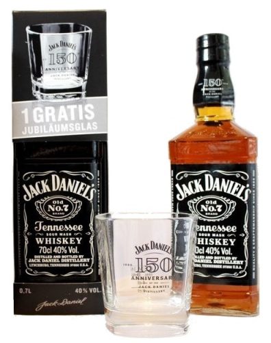 Jack Daniels 0,7 40% pdd. + 2 pohár