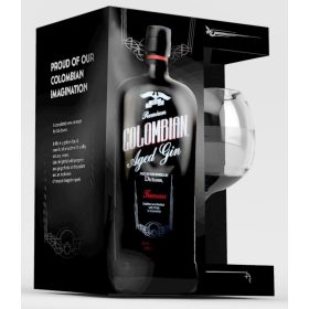 Dictador Gin C. BLACK Treasure 43% pdd. + pohár