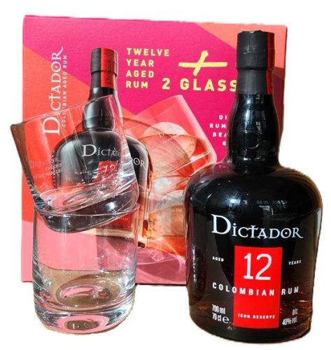 Dictador 12 years 0,7  40% pdd.+ 2 pohár
