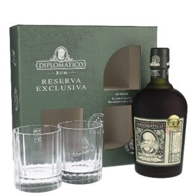 Diplomatico Reserva Exclusiva 0,7 40% dd. + 2 pohár
