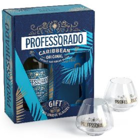 Professorado Caribbean Rum 38% pdd. + 2 pohár