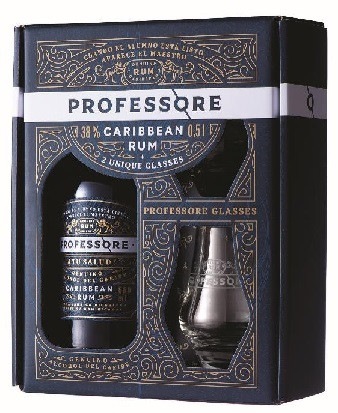 Professorado Caribbean Rum 38% pdd. + 2 pohár