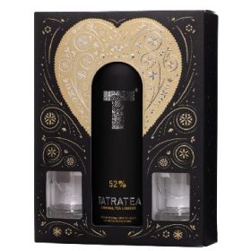 Tatratea -fekete- eredeti tea likőr 52% pdd. + 2 pohár