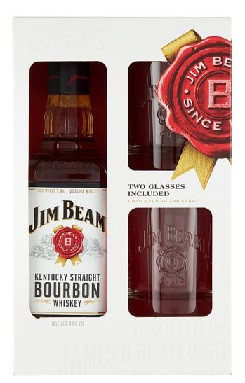 Jim Beam 0,7 40% pdd.+ 2 pohár