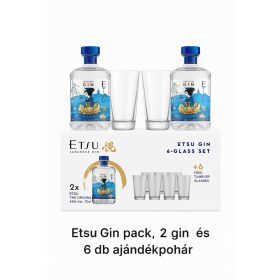 Etsu Gin Pack   Etsu GIn 43% 0,7L x 2 db.+ 6 db. pohár