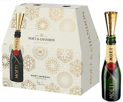 Moet et Chandon Brut Mini Pack 6*0,2 12% + 6 db kiöntő