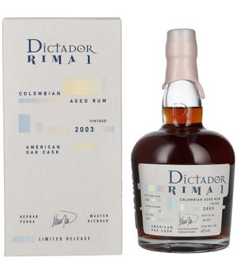 Dictador Rima 2003 American Oak Cask 43% pdd.