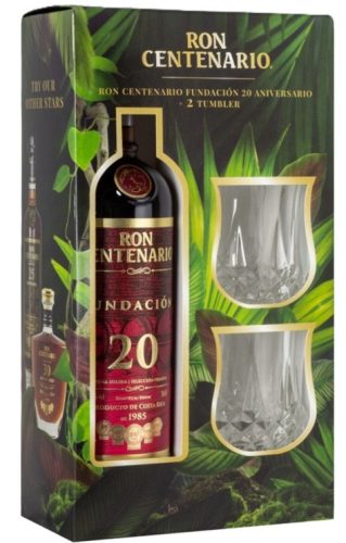 Centenario 20 years Fundacion 40% pdd. + 2 pohár