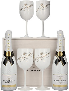 Moet et Chandon Ice Pack (2*0,75 12% + 4 pohár) fa dd.