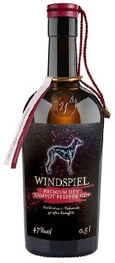 Windspiel Kampot PFEFFER Prémium Dry Gin 0,5  47% Gluten Free