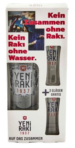 Yeni Raki 0,7 45% pdd. + 2 pohár