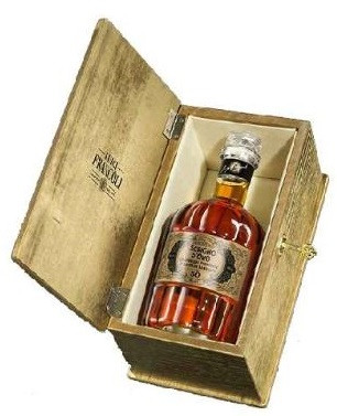Francoli Scrigno d Oro Grappa 50 mesi, 40% fa dd.(arany színű)
