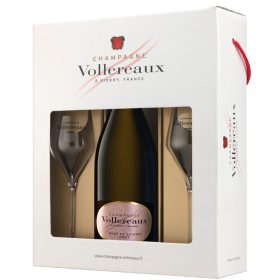 Vollereaux Brut ROSE de S. Champagne 12% pdd. + 2 pohár