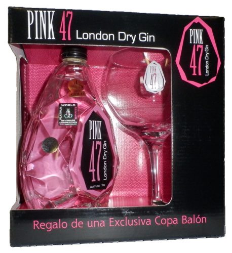Pink 47 Gin 47% pdd. + pohár