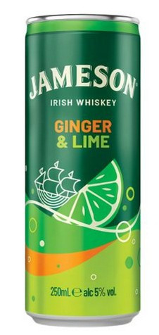 Jameson GINGER & Lime 1 TÁLCA (12db*0,25L) 5% 
