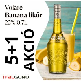 Volare Banana likőr 22% AKCIÓS CSOMAG 5+1