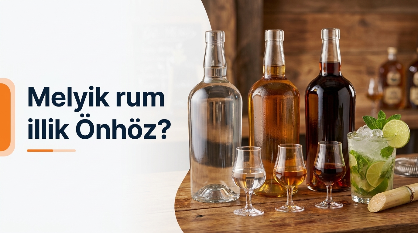 Fehér, arany és sötét rum fajták koktél és kóstolópoharak mellett